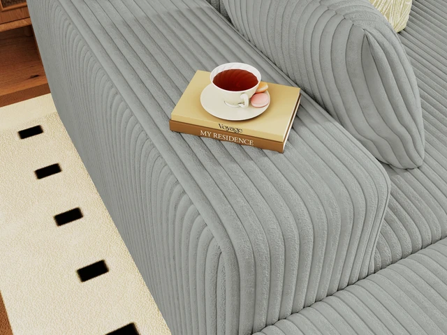 Alt view image 2 of 7 - 96 Inch Cloud Sectional Couch with l Shape Chaise, Modular Sofa with Deep Seat Upholstered Couches for Living Assembly