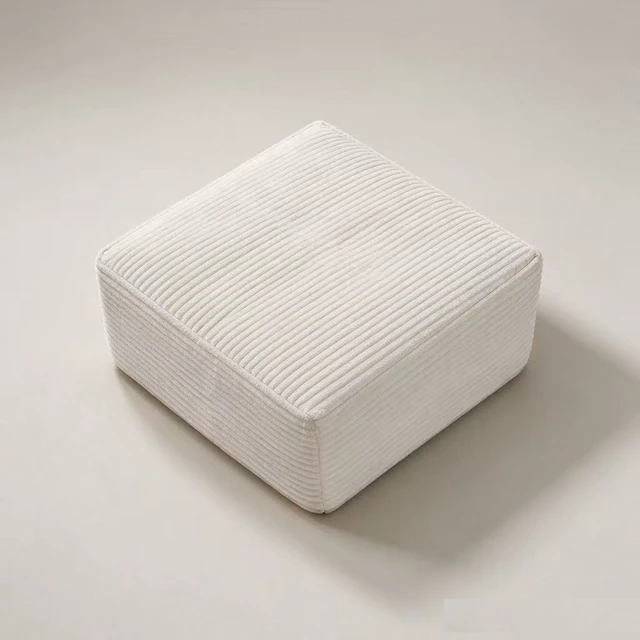Alt view image 2 of 5 - 35.43 Inch Sofa Ottoman, Assembly Required Fabric, Beige, Foam and Spring