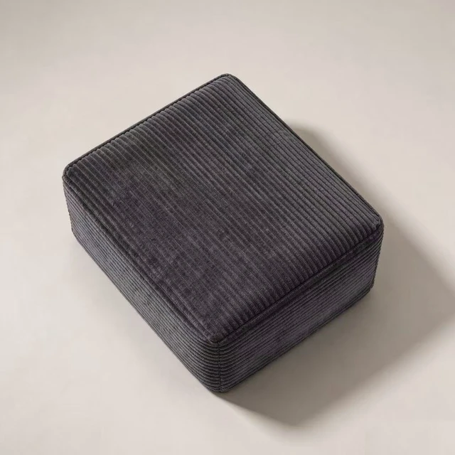 Alt view image 2 of 5 - 35.43 Inch Sofa Ottoman, Assembly Required Fabric, Grey, Foam and Spring