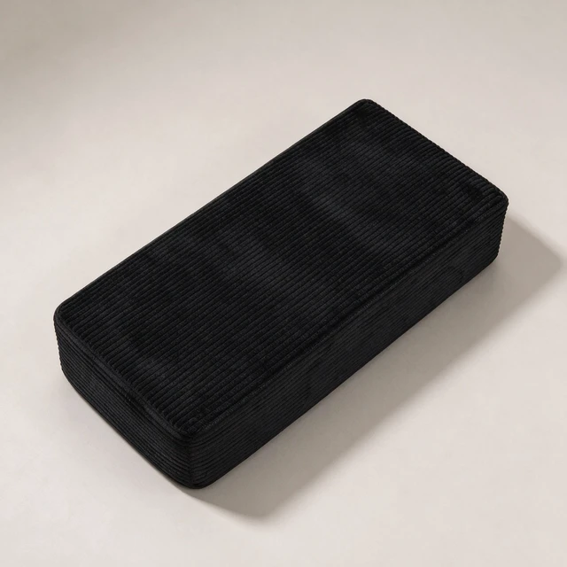 Alt view image 2 of 5 - 64.96 Inch Sofa Ottoman, Assembly Required Fabric, Black, Foam and Spring