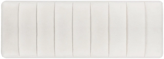 Alt view image 7 of 7 - Metal Base Upholstered Bench for Entryway, White, Velvet, Ottomans