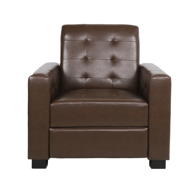 Alt view image 2 of 7 - Recliner Chair, Dark Brown, PU, Recliners Massage Chairs