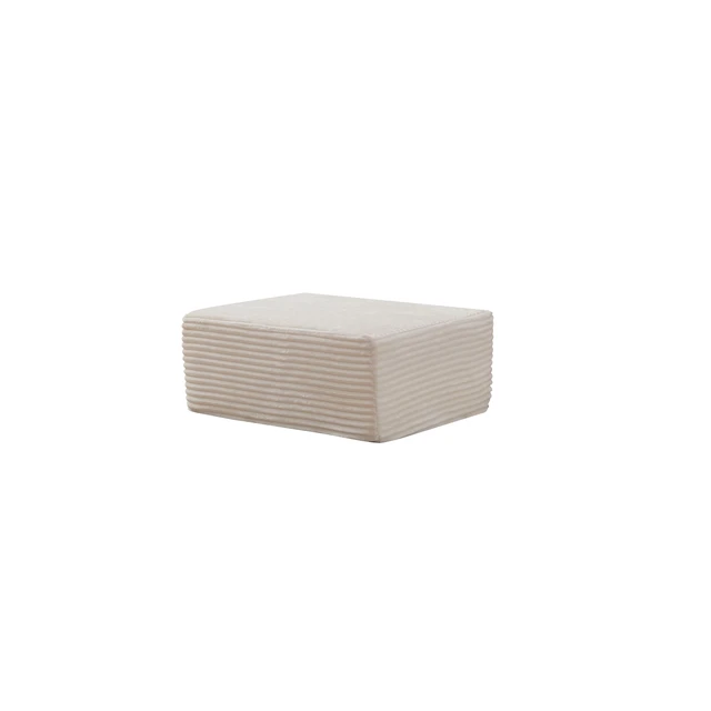 Alt view image 4 of 5 - 35.43 Inch Sofa Ottoman, Assembly Required Fabric, Beige, Foam and Spring