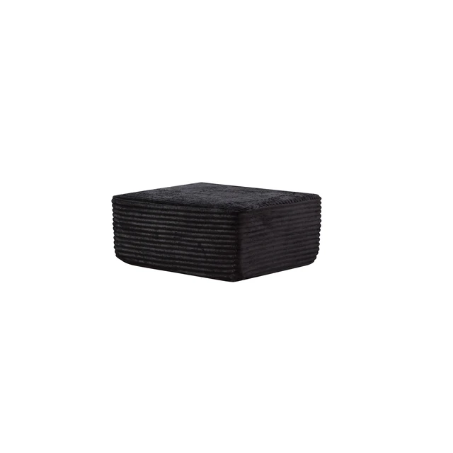 Alt view image 3 of 5 - 35.43 Inch Sofa Ottoman, Assembly Required Fabric, Black, Foam and Spring