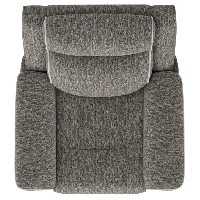 Alt view image 5 of 7 - Zero-Gravity Power Recliner in Speckled, Gray, Fabric, Recliners Massage Chairs