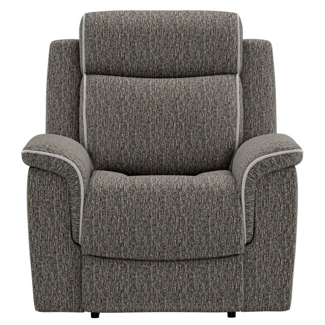 Alt view image 3 of 7 - Zero-Gravity Power Recliner in Speckled, Gray, Fabric, Recliners Massage Chairs