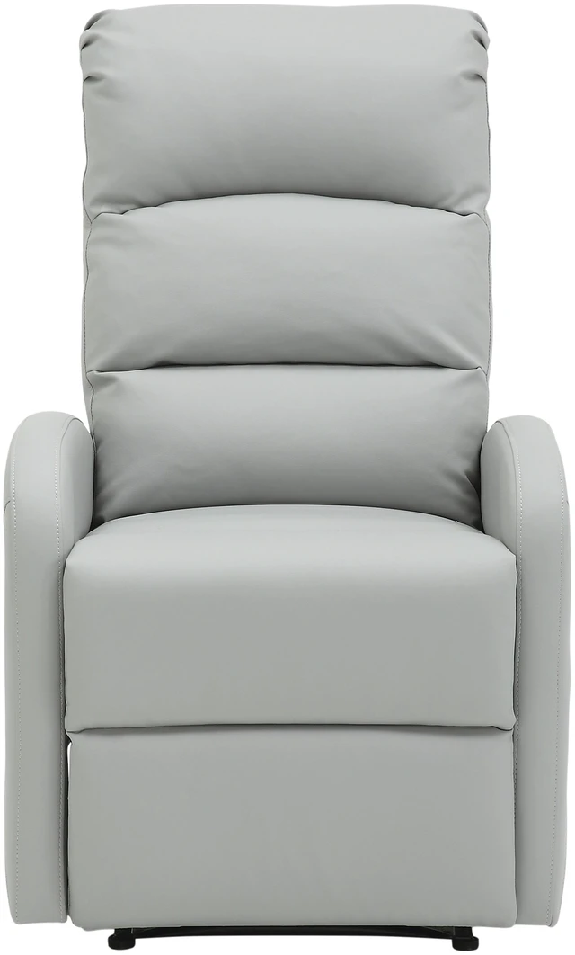 Alt view image 5 of 5 - Recliner Chair in Faux Leather, Grey, Recliners Massage Chairs