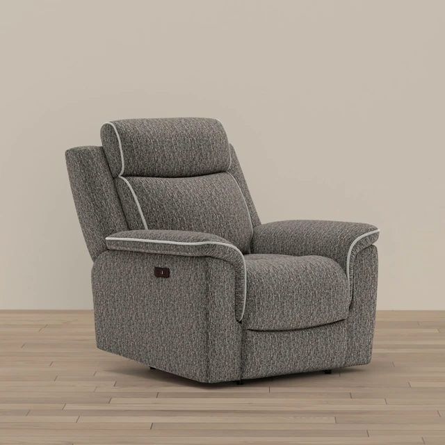 Main image of Zero-Gravity Power Recliner in Speckled, Gray, Fabric, Recliners Massage Chairs