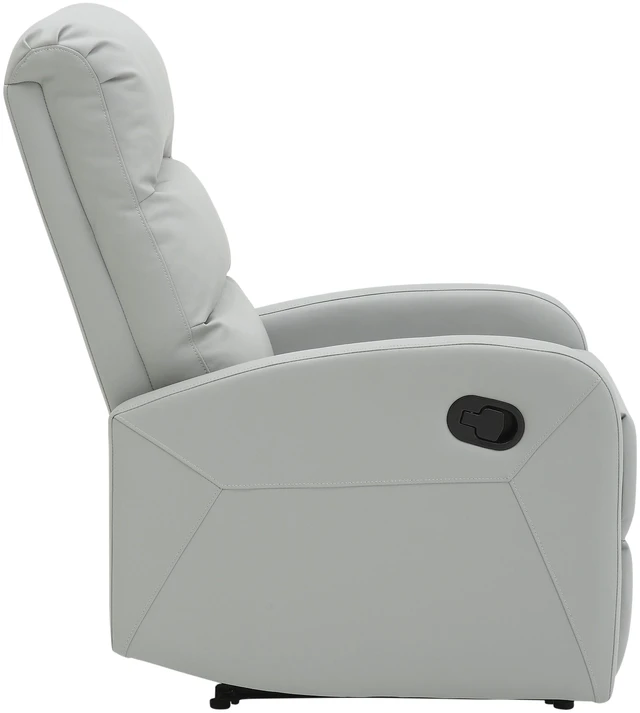 Alt view image 2 of 5 - Recliner Chair in Faux Leather, Grey, Recliners Massage Chairs