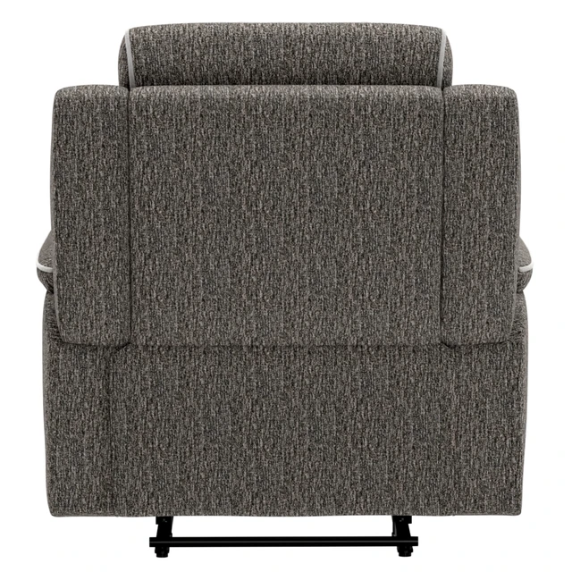 Alt view image 6 of 7 - Zero-Gravity Power Recliner in Speckled, Gray, Fabric, Recliners Massage Chairs