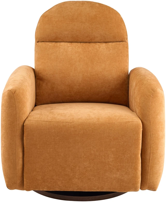 Main image of Degree Swivel Glider Chair for Living, Manual Recliner Armchair with Round Wooden Base Overstuffed Glider Chair