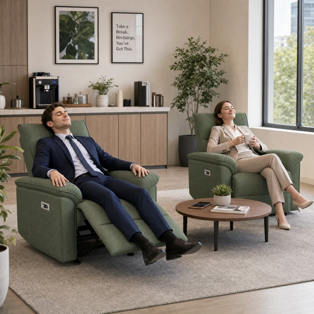 Alt view image 5 of 7 - Wall Hugger Recliner, Zero Wall Power Recliner Chair Electric for Living Fabric Reclining Armchair for Small Space