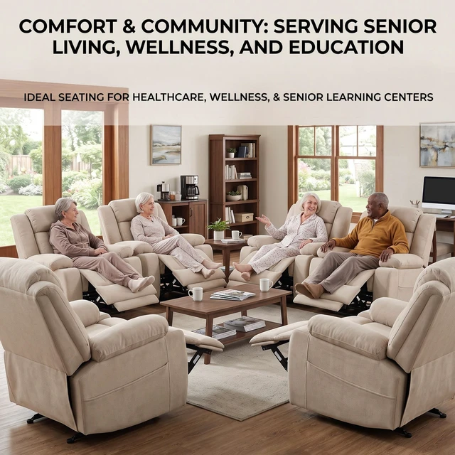 Alt view image 5 of 6 - Power Lift Recliner Chair for Elderly, Fabric Lift Chairs for Living Extended Footrest Single Sofa Theater Seat