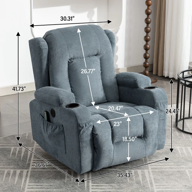 Alt view image 3 of 7 - Power Lift Recliner Chair Recliners for Elderly with Heat and Massage Chair for Living with Infinite Position and Side