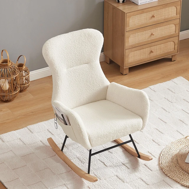 Main image of Teddy Rocking Armchair, Beige, Metal, Rocking Chairs