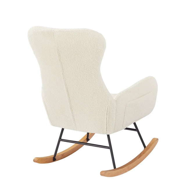 Alt view image 6 of 7 - Teddy Rocking Armchair, Beige, Metal, Rocking Chairs