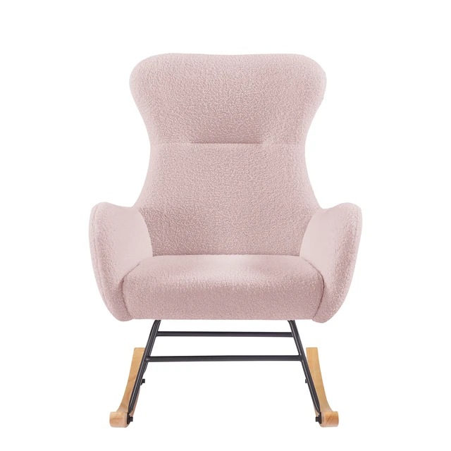 Alt view image 2 of 7 - Teddy Rocking Armchair, Pink, Metal, Rocking Chairs