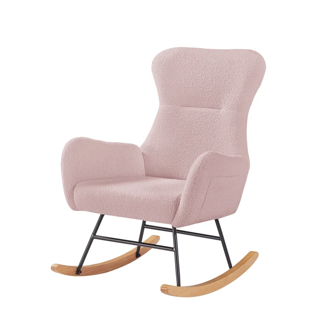 Alt view image 3 of 7 - Teddy Rocking Armchair, Pink, Metal, Rocking Chairs