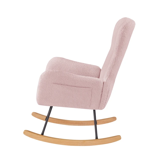 Alt view image 4 of 7 - Teddy Rocking Armchair, Pink, Metal, Rocking Chairs