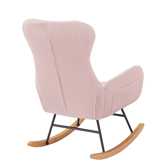Alt view image 6 of 7 - Teddy Rocking Armchair, Pink, Metal, Rocking Chairs