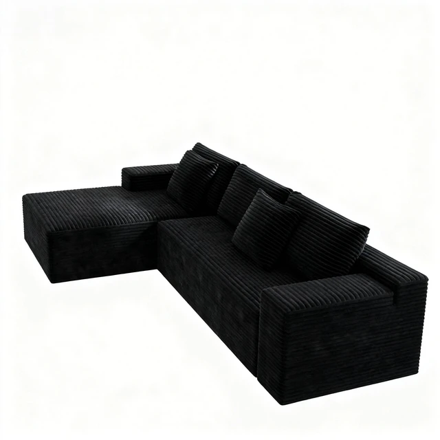 Alt view image 6 of 7 - 98.4 66.9 Inch Modular Sectional Sofa Seat, Upholstered Compressed Couch for Living Assembly Required Combination