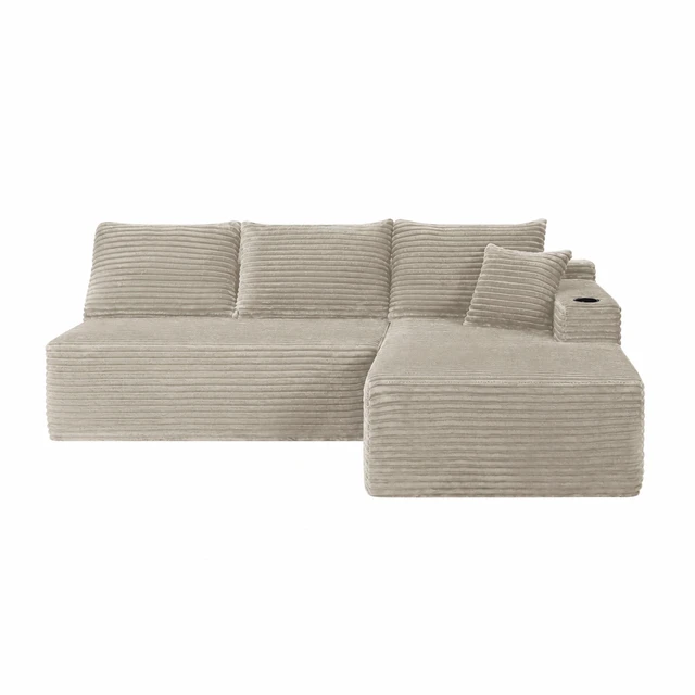 Alt view image 2 of 7 - 96 Inch Cloud Sectional Couch with l Shape Chaise, Modular Sofa with Deep Seat Upholstered Couches for Living Assembly