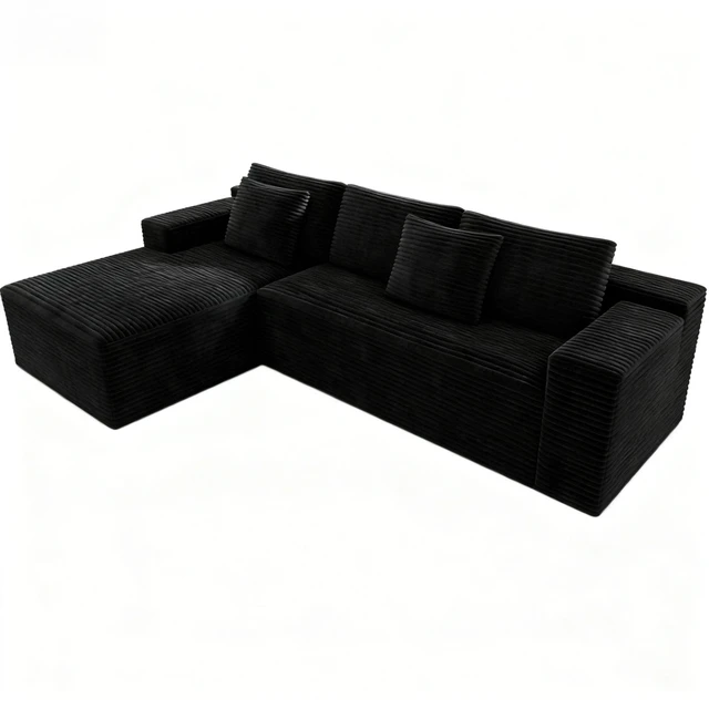 Alt view image 4 of 7 - 98.4 66.9 Inch Modular Sectional Sofa Seat, Upholstered Compressed Couch for Living Assembly Required Combination