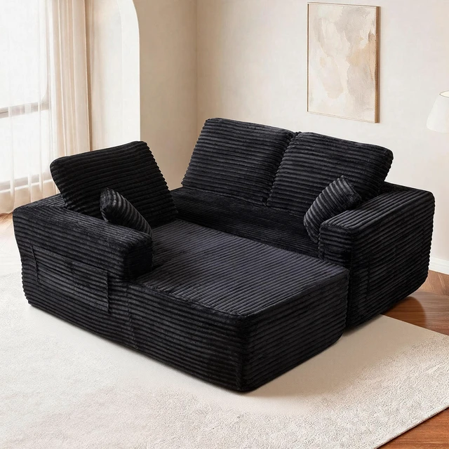Alt view image 2 of 3 - 100.39 Inch Cloud Sectional Couch with l Shape Chaise, Modular Sofa Wit Deep Seat Assembly Required Compressed