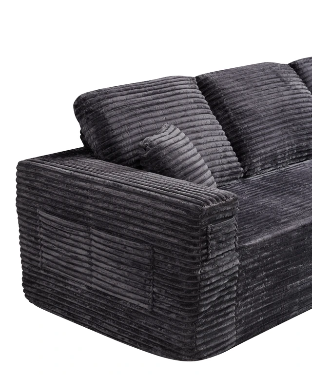 Alt view image 3 of 4 - 100.39 Inch Cloud Sectional Sofa with Shape Chaise, Modular Sofa Wite Deep Seat Combination Assembly Required