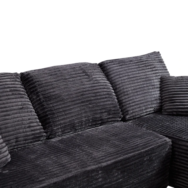 Alt view image 4 of 4 - 100.39 Inch Cloud Sectional Sofa with Shape Chaise, Modular Sofa Wite Deep Seat Combination Assembly Required