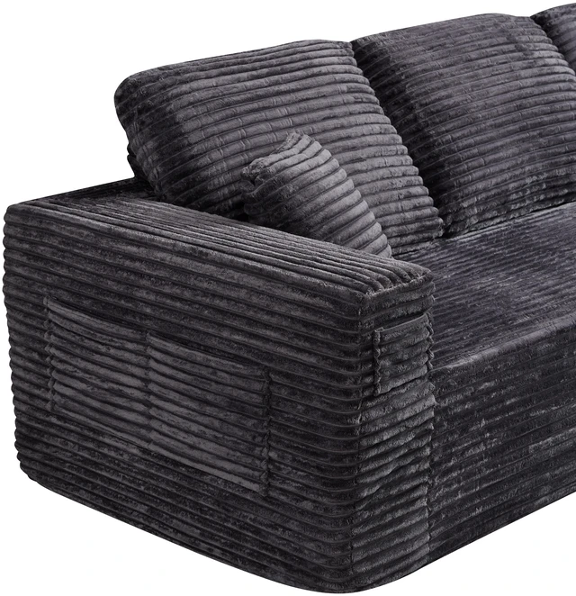 Alt view image 5 of 6 - 100.39 Inch Modular Sectional Sofa with Long Shape Chaise, Modular Sofa Wite Deep Seat Combination Assembly Required
