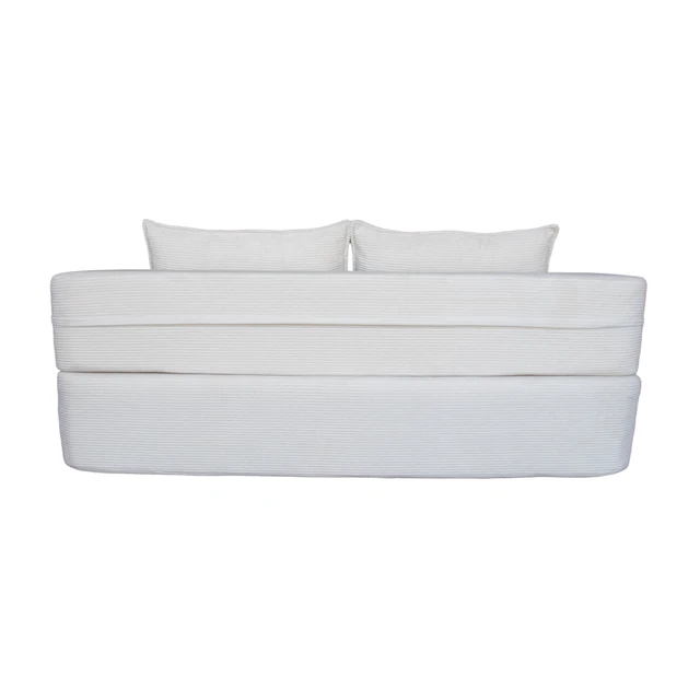 Alt view image 7 of 7 - Corduroy Floor Convertible Sofa Bed Folding Sleeper Couch with High Density Foam Mattress Assembly Require for Living