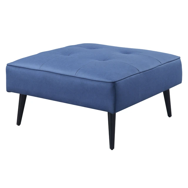Alt view image 3 of 7 - Adjustable Sofa with Ottoman, Blue, Wood and Fabric