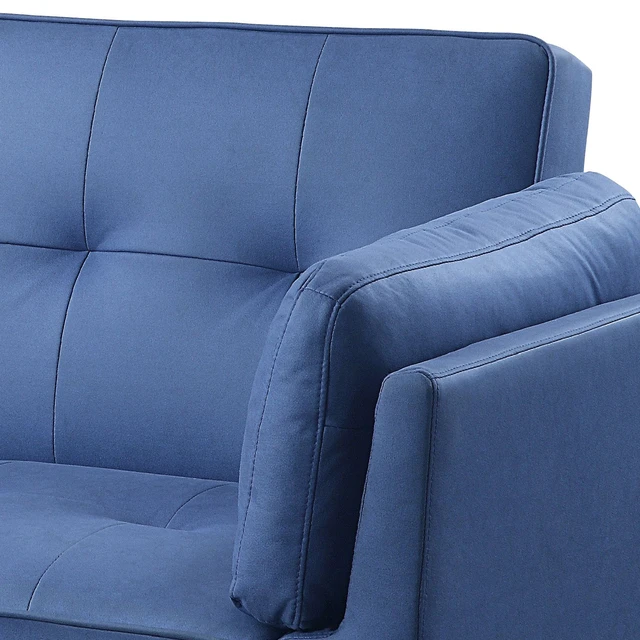 Alt view image 5 of 7 - Adjustable Sofa with Ottoman, Blue, Wood and Fabric