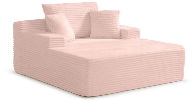 Alt view image 6 of 7 - 56 Inch Chaise Lounge Indoor, Chaise Lounge Chair with Pillows for Living Wide Arms Corduroy Fabric High Density Foam