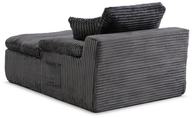 Alt view image 7 of 7 - Chaise Lounge Chair Indoor, Couch Assembly Wide Armrests Dual Layer Cushion Cloud Reading Chair for Living Corduroy