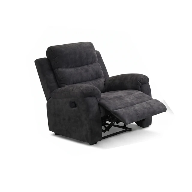 Alt view image 7 of 7 - 35 Inch Single Manual Recliner Chair, Textured Fabric Reclining Sofa Chair with 150° Recline Extended Footrest High