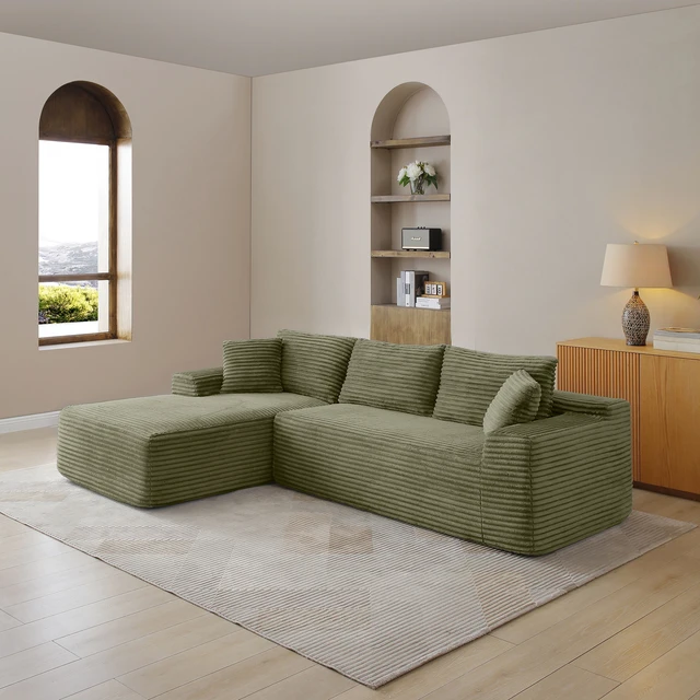 Alt view image 4 of 7 - 105 Inch Modular Sectional Sofa, Cloud Sectional Couch with Deep Seat Modular l Shape Sofa Couch with Chaise