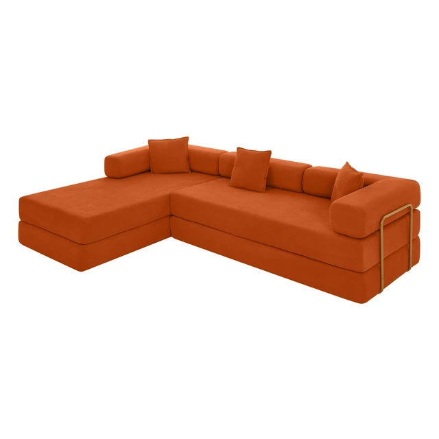 Alt view image 3 of 7 - 108 Inch Modular Sectional Sofa with l Shape Chaise, Cloud Couch with Deep Seat Sponge Compression Sofas Assembly