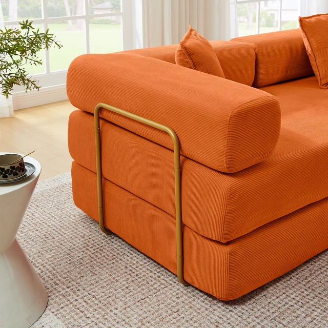Alt view image 7 of 7 - 108 Inch Modular Sectional Sofa with l Shape Chaise, Cloud Couch with Deep Seat Sponge Compression Sofas Assembly