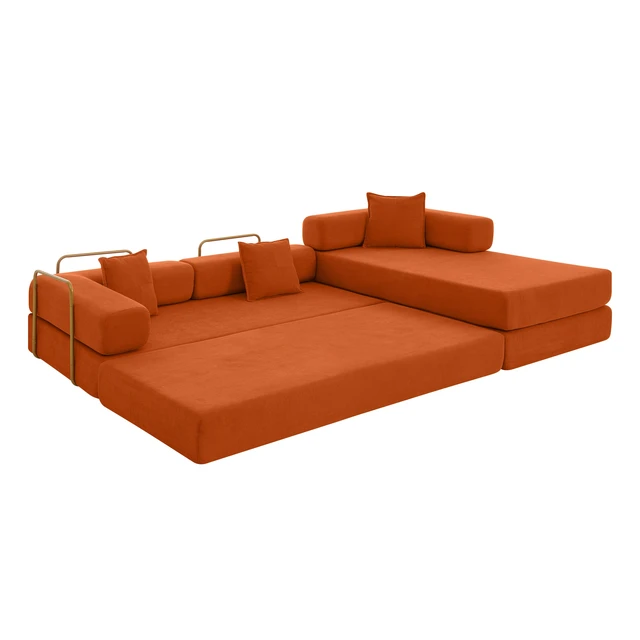 Alt view image 5 of 7 - 108 Inch Modular Sectional Sofa with l Shape Chaise, Cloud Couch with Deep Seat Sponge Compression Sofas Assembly