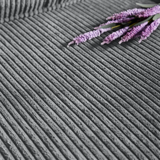 Alt view image 6 of 7 - 83.86 Inch Corduroy Fabric Sofa, Compressed Couch Seater Sofa Furniture for Living, Gray