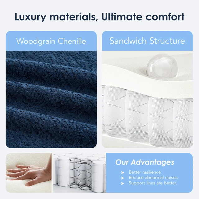 Alt view image 4 of 7 - Old SKU Curved Loveseat Compression Sponge Sofa, 30d High Resilience Chenille Assembly Sofa for Small Spaces and 65