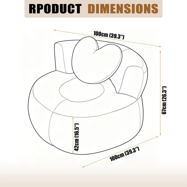 Alt view image 4 of 7 - Round Chaise Lounge Chair, Corduroy Floor Sofa Deep Seat Compressed Circle Barrel Chair Assembly Sleeper Cloud Sofa