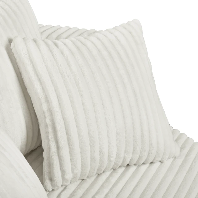 Alt view image 5 of 6 - Round Swivel Accent Chair with Upholstery and Matching Throw Pillows, Beige, Foam, Sofas