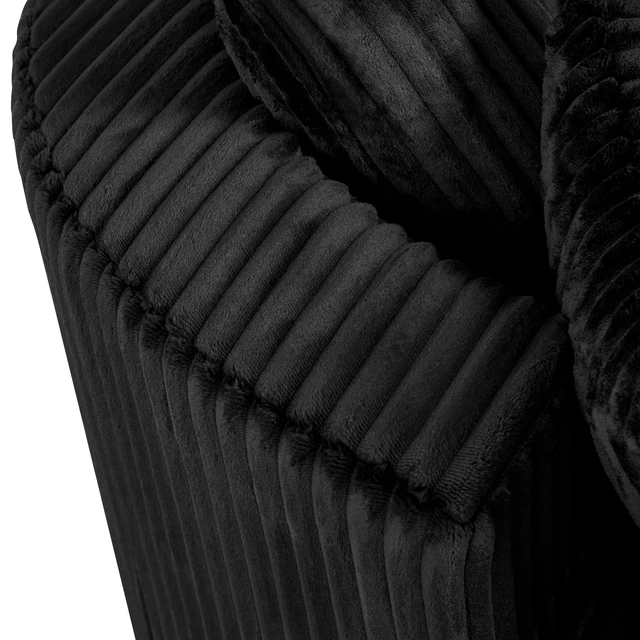 Alt view image 3 of 6 - Round Swivel Accent Chair with Upholstery and Matching Throw Pillows, Black, Foam, Sofas