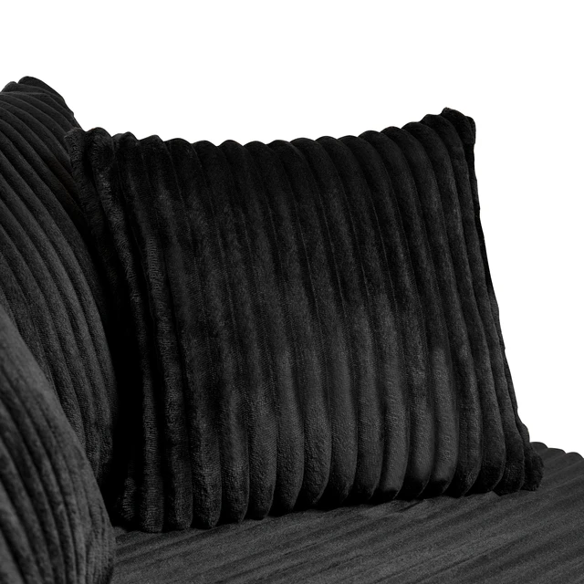 Alt view image 5 of 6 - Round Swivel Accent Chair with Upholstery and Matching Throw Pillows, Black, Foam, Sofas