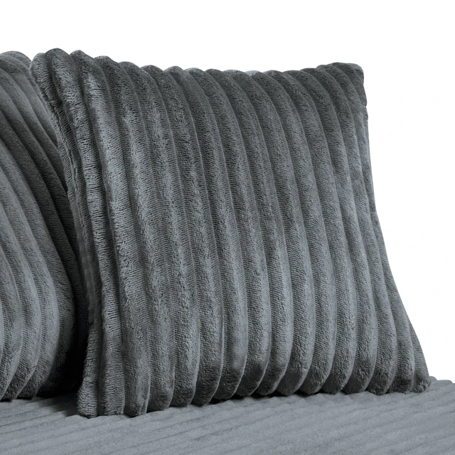Alt view image 4 of 5 - Round Swivel Accent Chair with Upholstery and Matching Throw Pillows, Dark Gray, Foam, Sofas