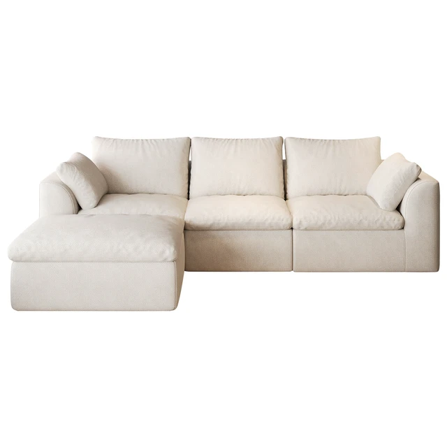 Alt view image 7 of 7 - 108.3 Inch l Shaped 3 Seat Modular Sectional Sofa with Single Chaise, Deep Seat Corner Couch Vacuum Compressed Tool