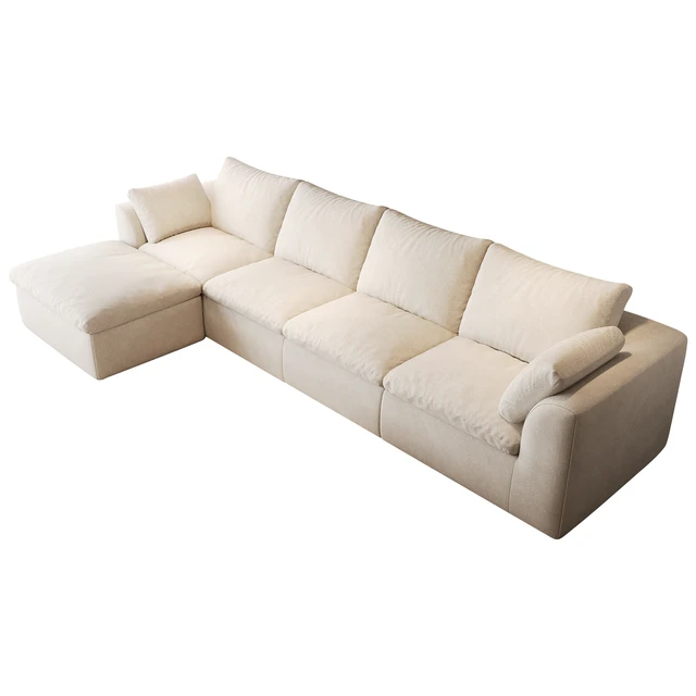 Alt view image 7 of 7 - 137.9 Inch l Shaped 5 Seat Modular Sectional Sofa with Single Chaise, Deep Seat Corner Couch Vacuum Compressed Tool